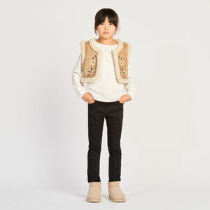 Pantalon slim en twill uni pour fille 