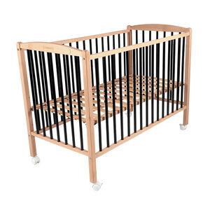 Lit Arthur 60 x 120 cm avec roulettes – Hybride Noir 