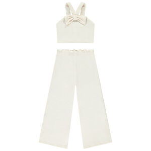 Ensemble 2 pièces en maille effet froissé pour fille 