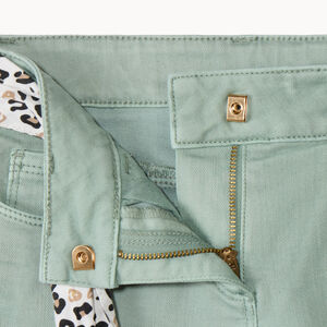 Jean slim avec ceinture léopard à nouer pour bébé fille 