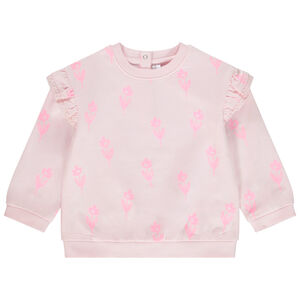 Sweat molleton oversize imprimé fleurs pour bébé fille 