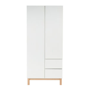 Armoire 2 portes et 2 tiroirs Mae - Blanche 