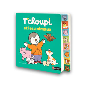 Livre à onglets "T'choupi et les animaux" 