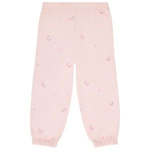Jogging molleton forme boule à broderies pour bébé fille 