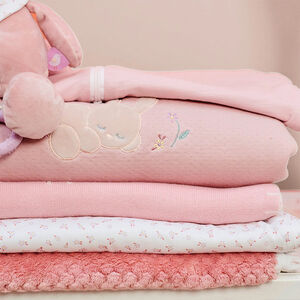 Couverture tricotée réversible 100 x 75 cm Alice & Pomme 