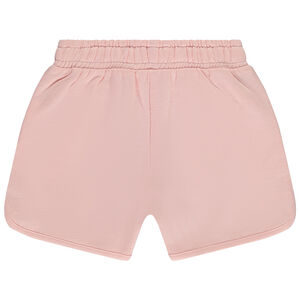 Short en molleton uni à cordon de serrage contrasté pour fille 