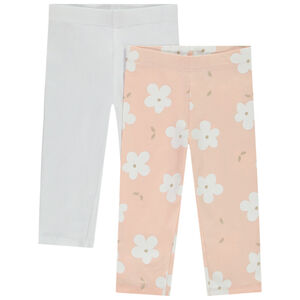 Lot de 2 leggings courts fantaisie pour fille 