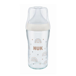 Biberon Perfect Match en verre taille M 230 ml arcs-en-ciel 