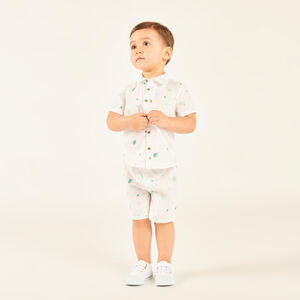 Ensemble 2 pièces chemise + short imprimé tortues pour bébé garçon 