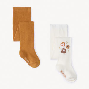 Lot de 2 collants épais pour bébé fille 