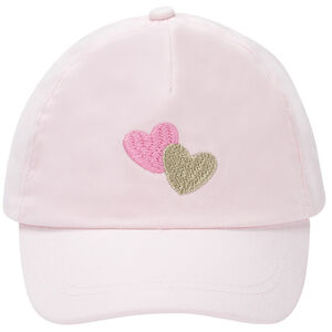 Casquette en denim à cœurs brodés pour fille 