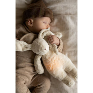Veilleuse peluche Son & Lumière Lapin Polaire - Blanc 