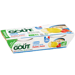 Lot de 2 brassés Pomme & Fraise 100g 