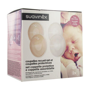 Lot de 2 coupelles recueil-lait + 2 coupelles protectrices 