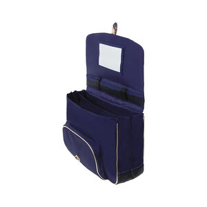 Cartable Soline violet à biais fleuri 38 cm 