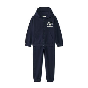 Ensemble de jogging garçon à capuche zippé print fantaisie 