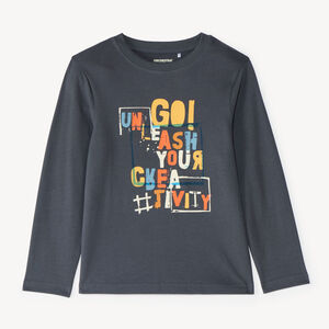 T-shirt manches longues garçon print fantaisie 