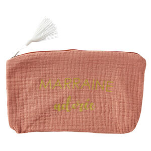 Trousse de toilette Marraine adorée Marsala 