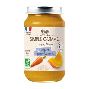 Petit pot riz et potimarron bio 190 g 