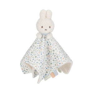Doudou carré lapin Miffy imprimé fleuri Lucky Leaves  