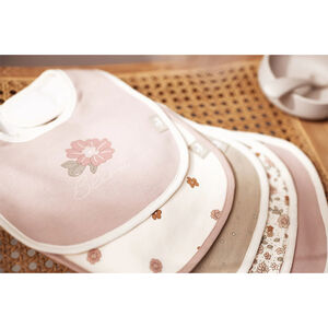 Lot de 5 bavoirs imperméables Retro Flowers 