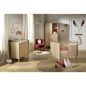 Commode 3 tiroirs Arty - Chêne Suave 