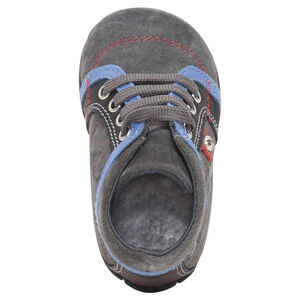 Bottillons en cuir à lacets avec print  