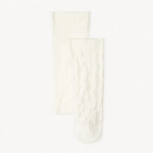 Collants fins avec motifs floraux en relief pour fille 