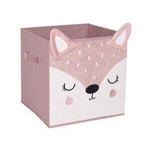 Bac de rangement en velours pliable 29 x 29 cm Renard 