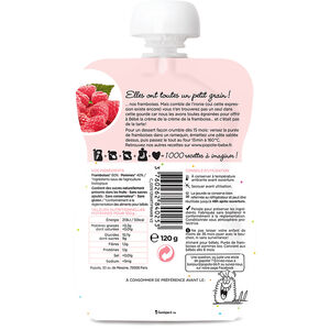 Gourde à la framboise bio - 120g 