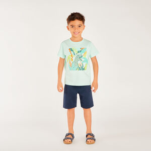 T-shirt manches courtes print fantaisie avec patch bouclettes pour garçon 