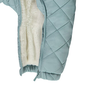 Combi-pilote matelassée à carreaux pour bébé garçon avec finitions différentes selon l'âge 