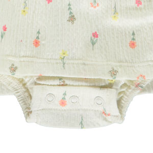 Robe body en jersey froissé imprimé pour bébé fille 