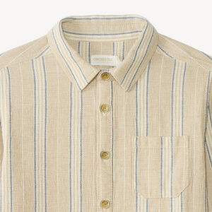 Chemise garçon manches longues à rayures verticales 