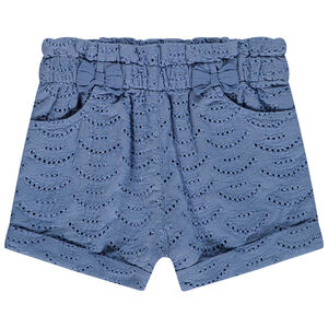Short en broderie anglaise avec nœud fantaisie pour bébé fille 