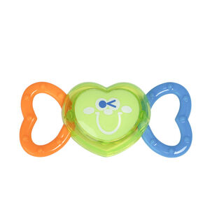 Hochet en forme de cœur tricolore 