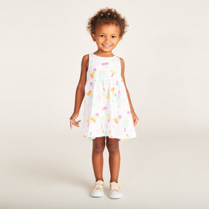 Robe en sans manches imprimé fantaisie pour bébé fille 