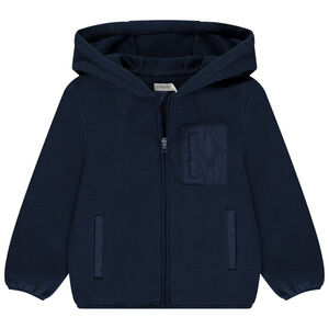 Gilet polaire uni à capuche pour garçon 