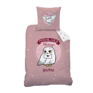 Parure de lit 140x200 cm imprimé Hedwige Harry Potter 
