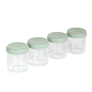 Lot de 4 pots de conservation en verre - 220 ml 