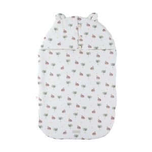 Nid d'ange en mousseline imprimé Cute Gorilla blanc 