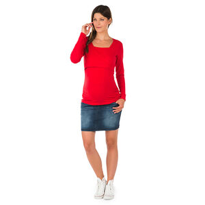 Jupe en jeans de grossesse effect used et crinkle 