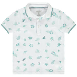 Polo manches courtes imprimé feuilles pour garçon  