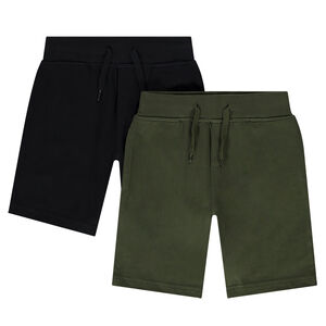 Lot de 2 bermudas unis en maille  