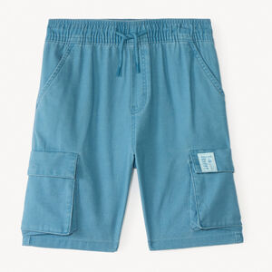 Bermuda style cargo uni pour garçon 