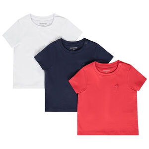 Lot de 3 t-shirts manches courtes unis pour bébé garçon 