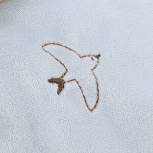 Doudou plat carré ours bleu 