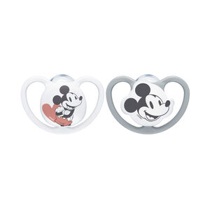 Lot de 2 sucettes en silicone 0-6M Space Mickey Disney 