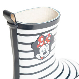 Bottes de pluie en caoutchouc rayées print Minnie Disney pour enfant fille 