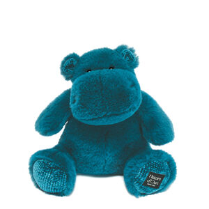 Doudou hippopotame Hip'Pop 25cm Bleu canard 